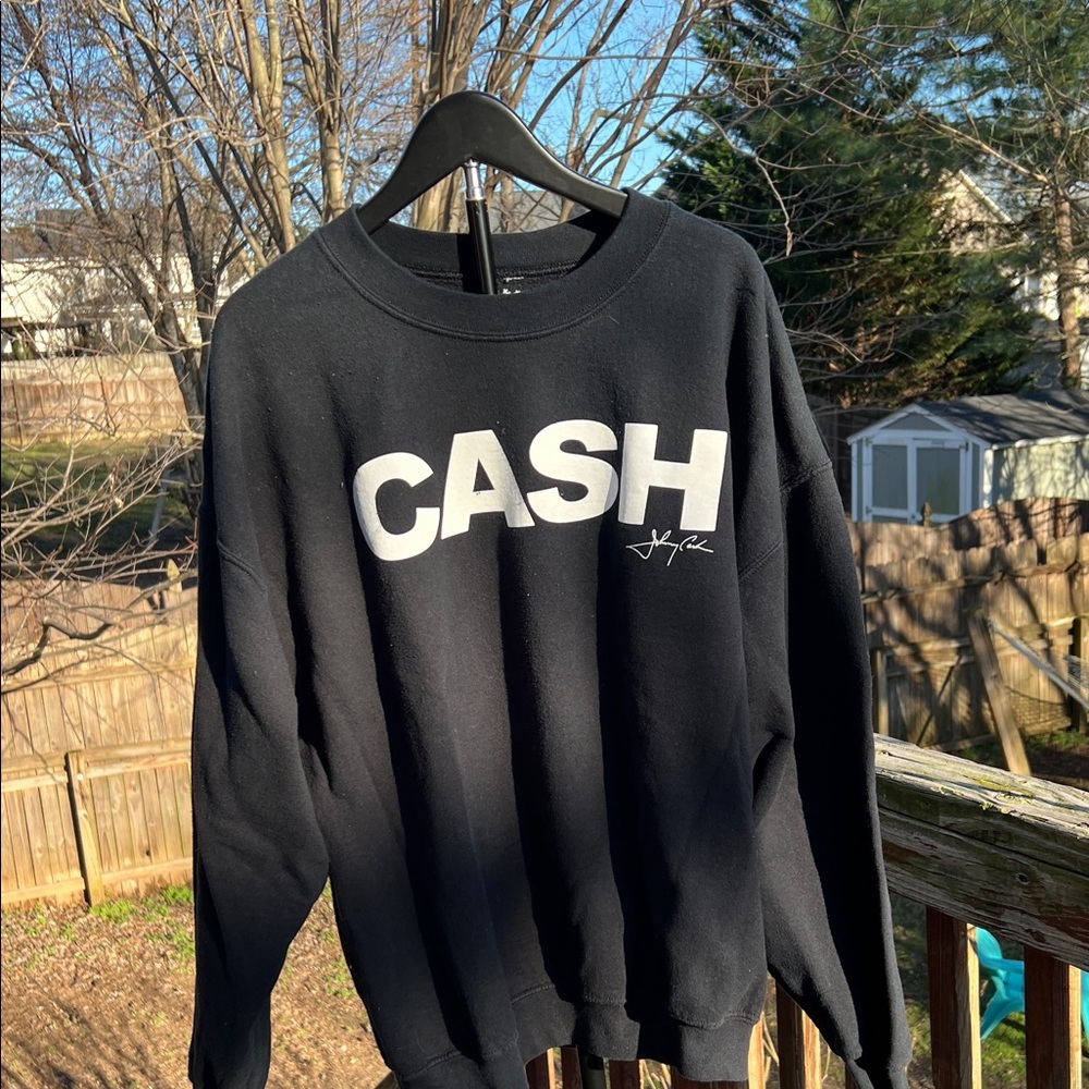 Zion Rootswear Johnny Cash Black Crewneck Sweatshirt